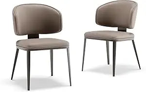 Dining Chairs Set of 4 Modern High Backrest Comfortable, Fashion Upholstered Kitchen Chair Armless Dinner Room Chair