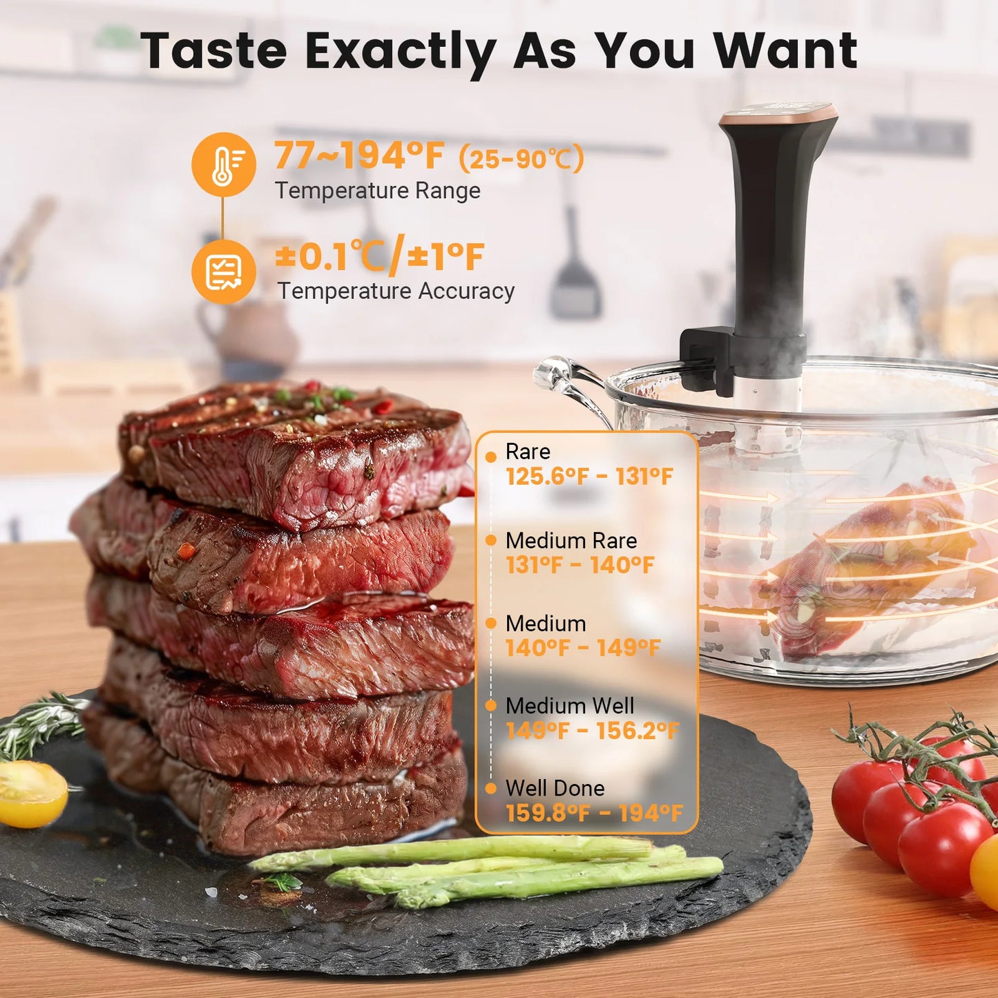 Slow Cooker IPX7 Waterproof  Versatile Cooking Food Preparation Appliance for kitchen