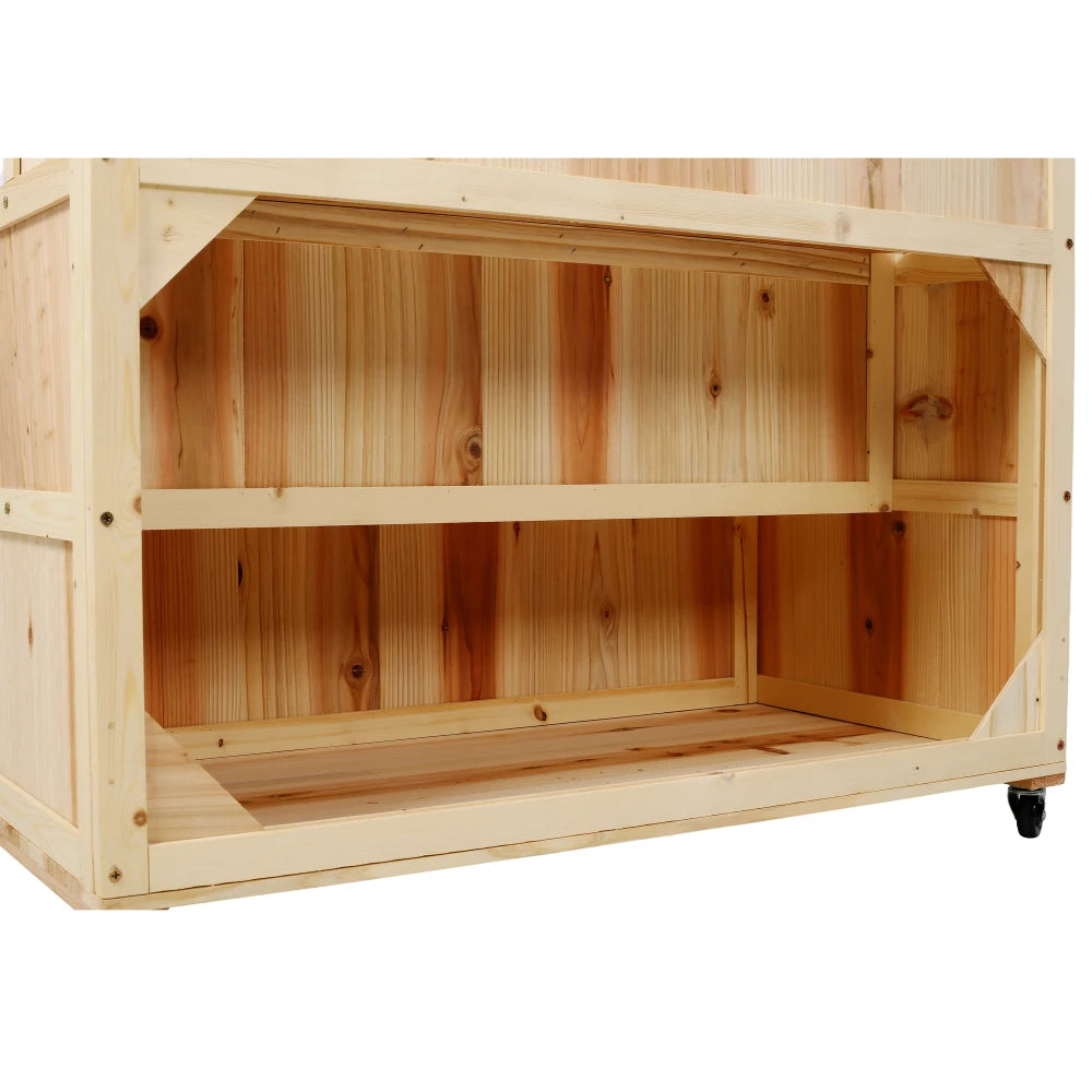 3-Tiers Raised Garden Bed with Trellis, 53" H Vertical Planter Box with Wheels & Back Storage Area, for Flowers, Vegetables