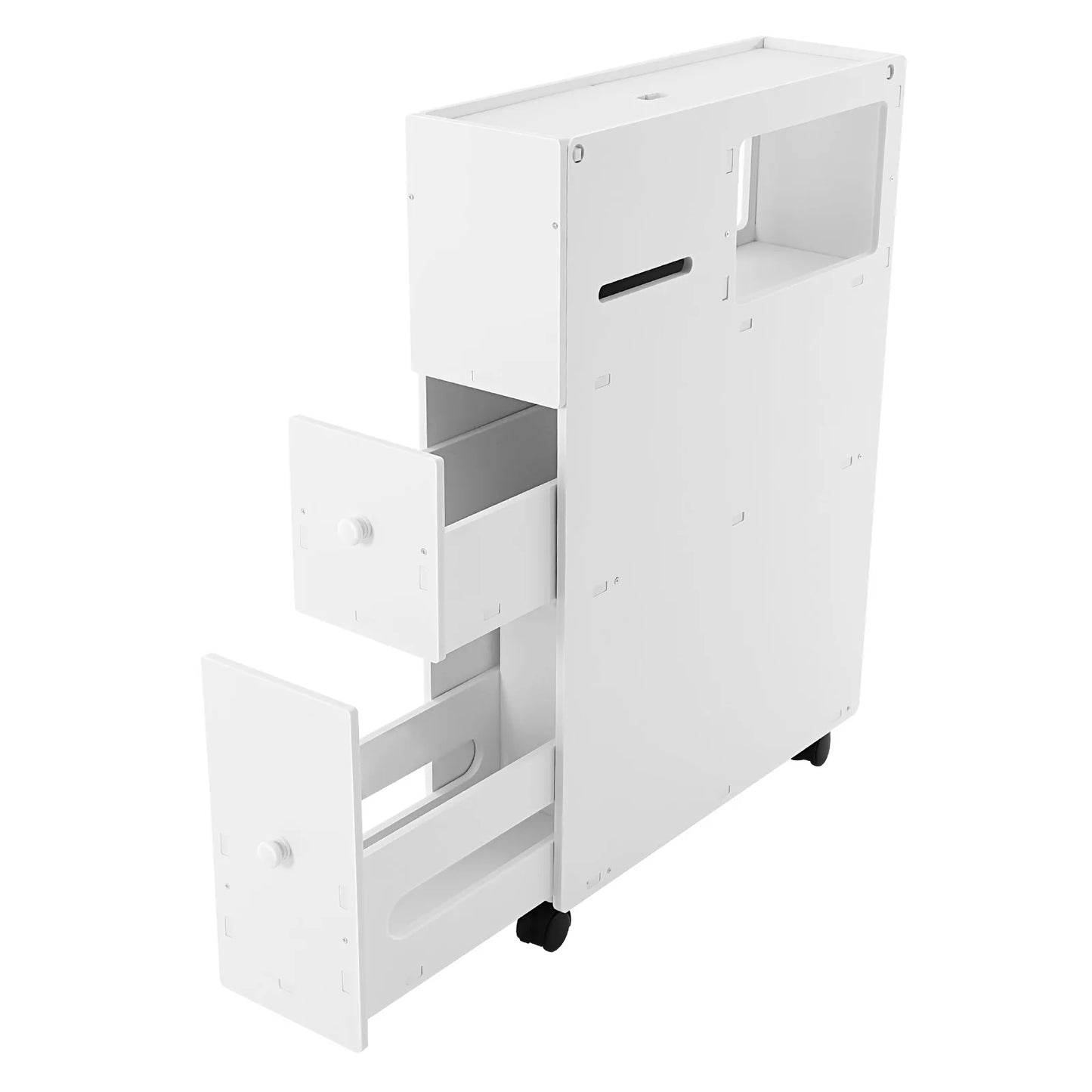 Bathroom Storage Cabinet, Narrow Floor Storage Cabinet, Storage Cabinet with Drawers 50kg Load-bearing Capacity