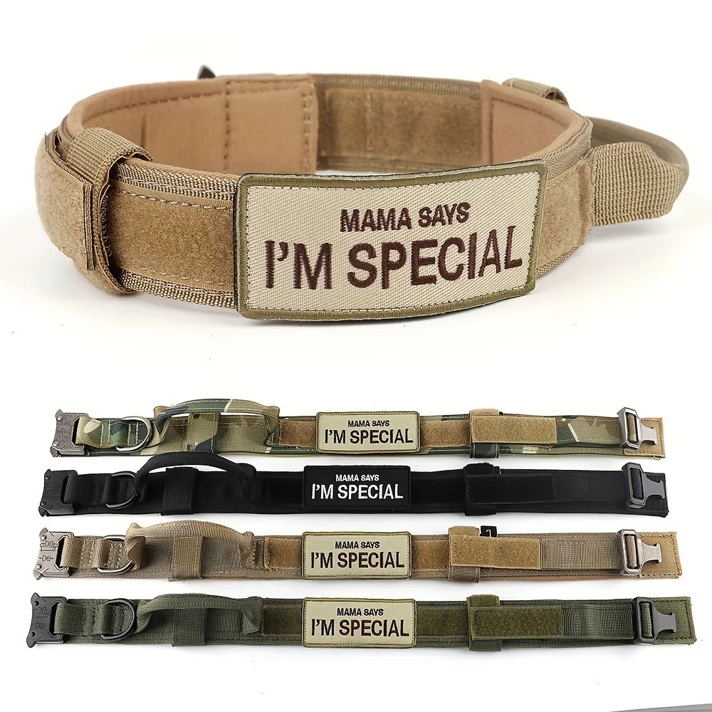 Military Large Dog Harness Collar Leash Bags Patches Set Pet  Training Vests Tactical Dogs Harnesses Accessories