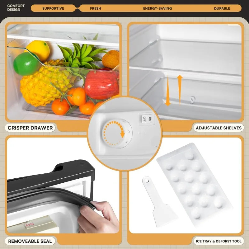 4.5 Cu. Ft Mini Fridge with Freezer