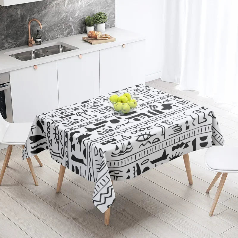 Home tablecloths dining decoration and rectangular table accessories waterproof cloth Anti-stain simple Modern abstract nordic