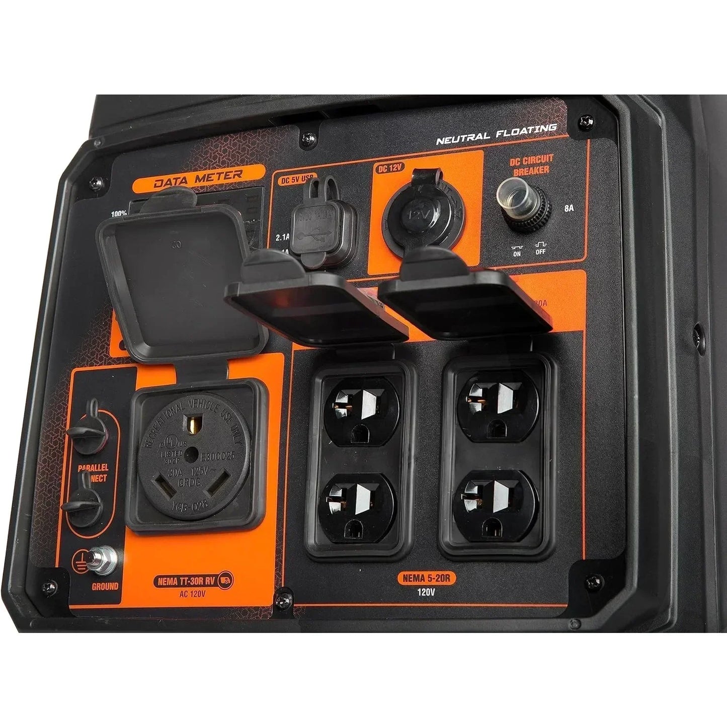 4800-Watt Portable Inverter Generator, RV-Ready, Quiet and Lightweight with Fuel Shut Off