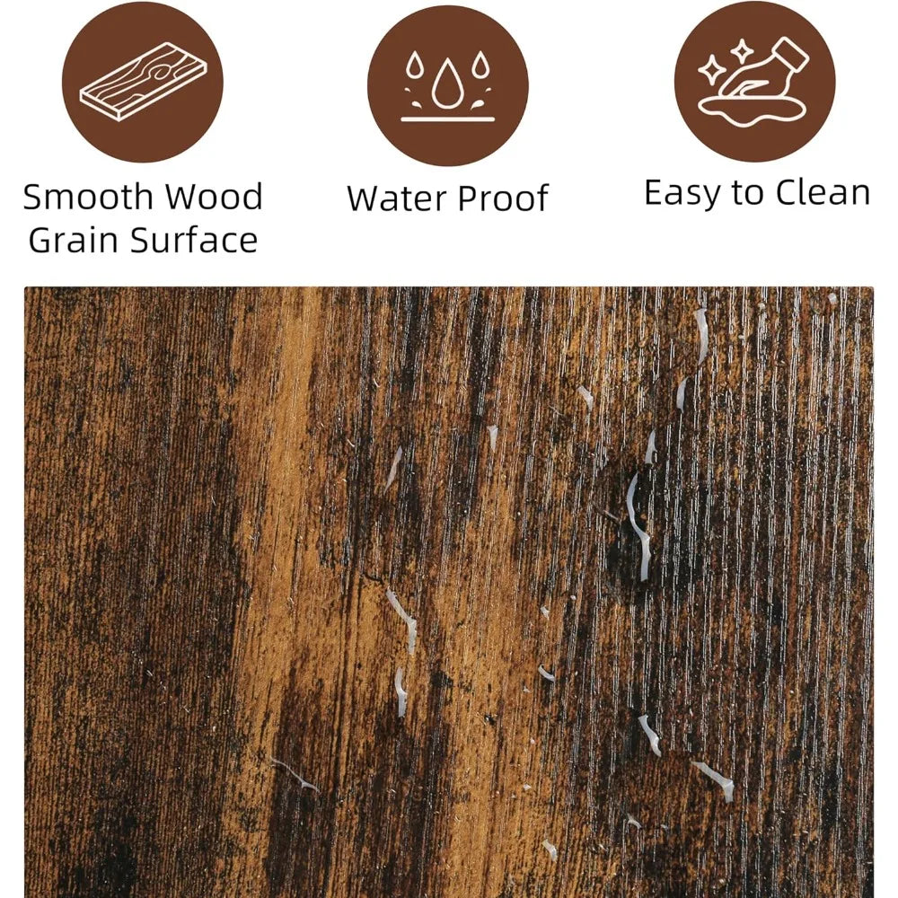 Kitchen Table and Chairs of 4,Dining Table Set for 4 with Space-Saving Design,Industrial Dining Room Table Set for Family Dinner