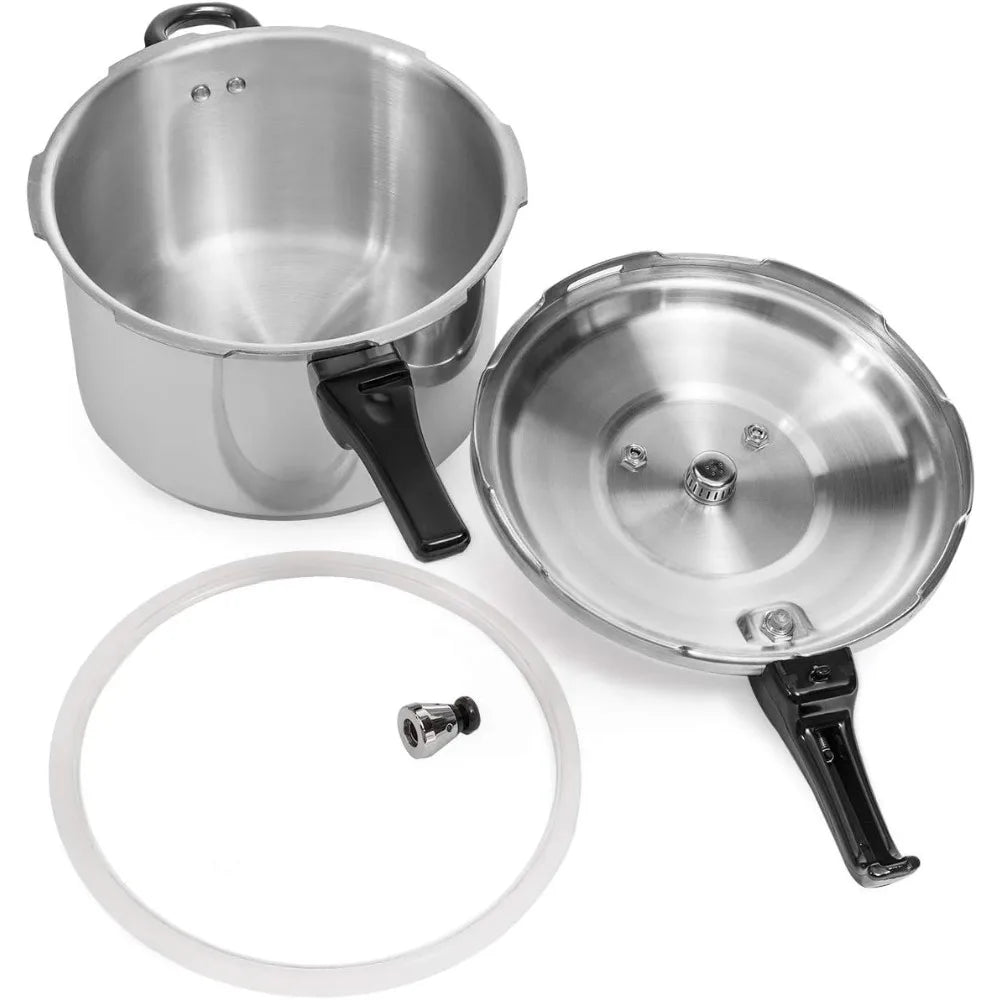 8Qt Pressure Canner Release Valve Aluminum Canning Pot Cooker Pot Stove Top Instant Fast Cooking Pot Stewing Locking System