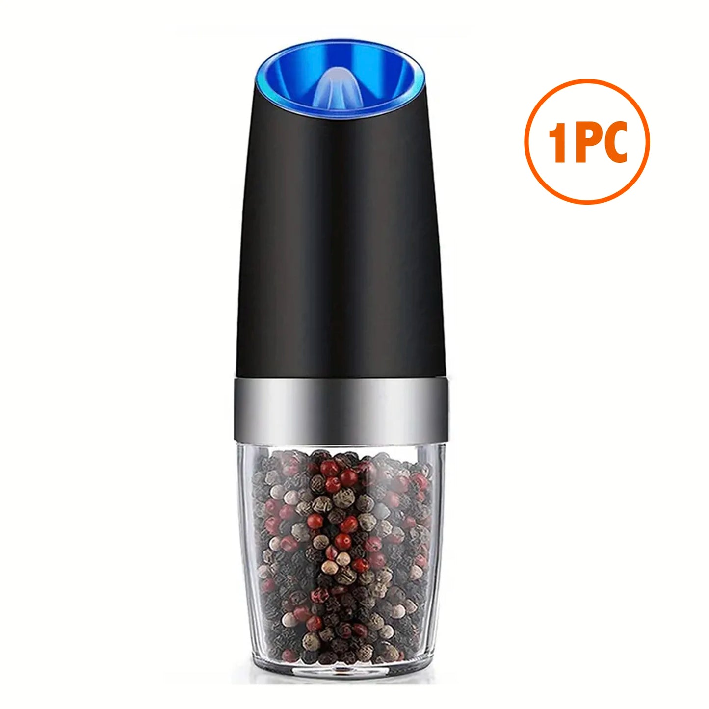 Gravity Electric Salt And Pepper Mill, Tilt To Grind Automatically, Battery Powered, Coarseness Adjustable