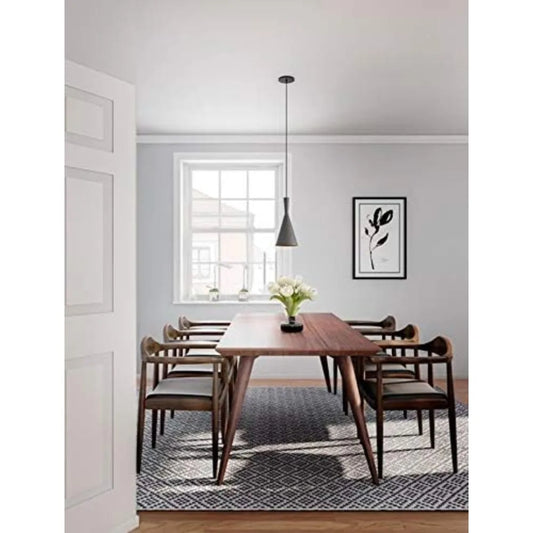 Solid Wood Farmhouse Dining Chairs with PU Leather Cushion Seat