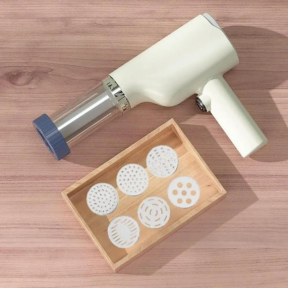 Electric Pasta Maker Machine Rechargeable Noodle Maker Cutter Automatic Electric Noodle Press Noodle Cutter With 6 Different