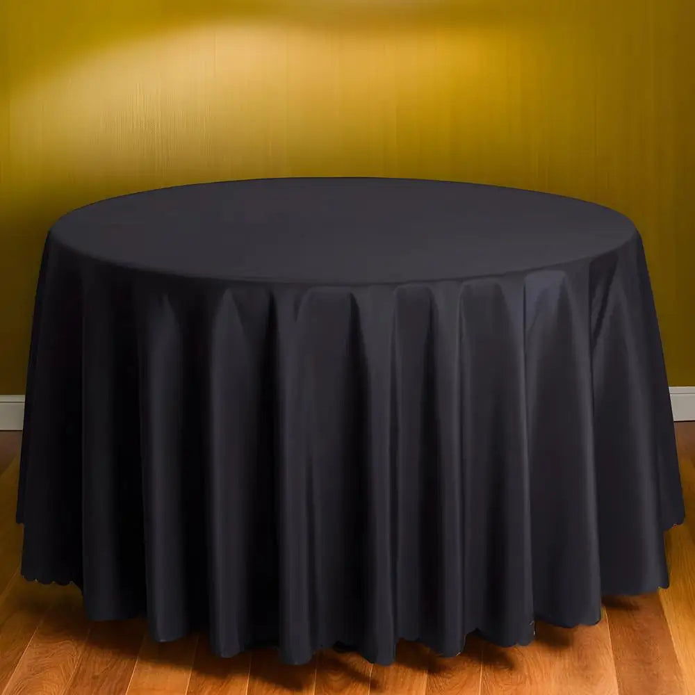 Cloth Tablecloths Round 63-Inch Polyester Table Linens Stain Resistant