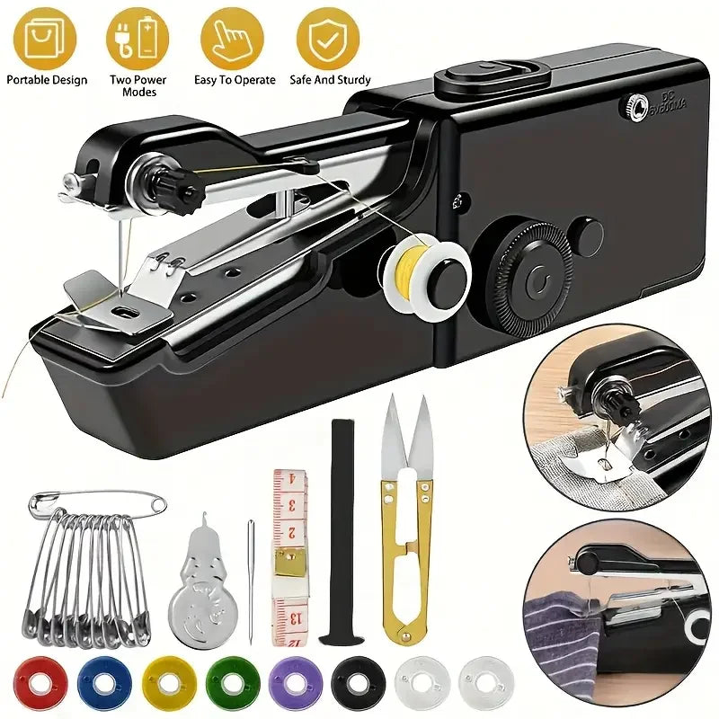 1pc Portable Handheld Sewing Machine with Adjustable Speed - USB Powered