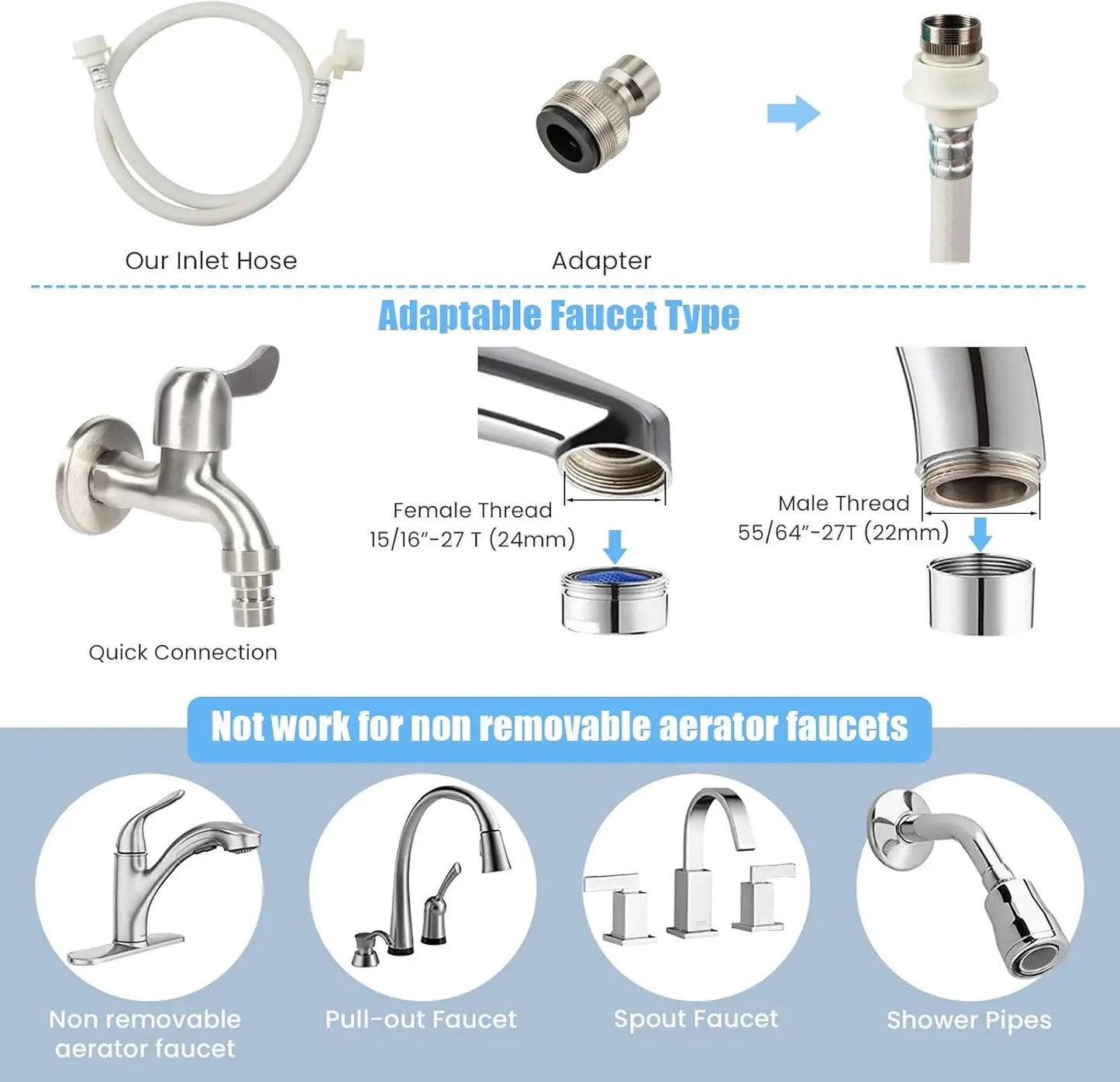 Portable Washing Machine, Full Automatic Washer and Dryer Combo, with Built-in Pump Drain 8 LBS  for Apartment RV Dorm