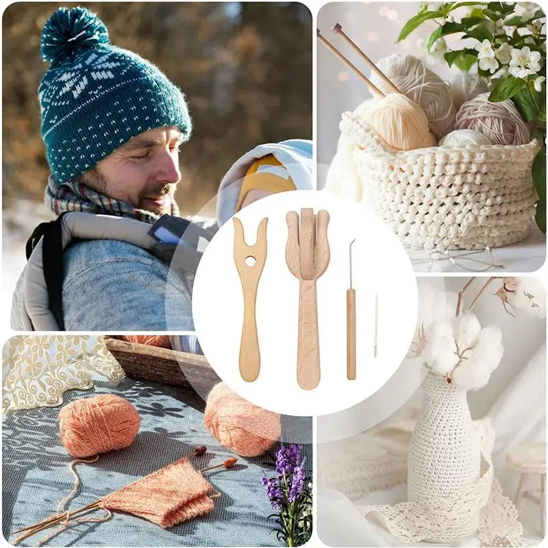 4Pcs Braided Tools For DIY Knitting Crafts