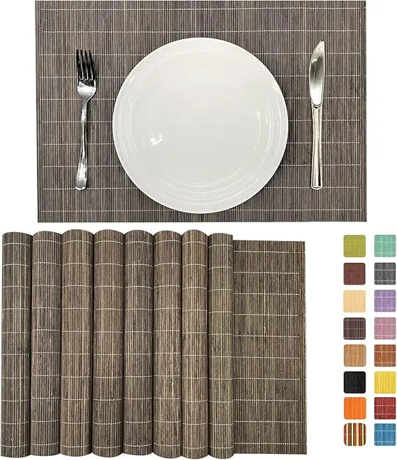Set of 24 Bamboo Placemats 17.7X11.8Inch
