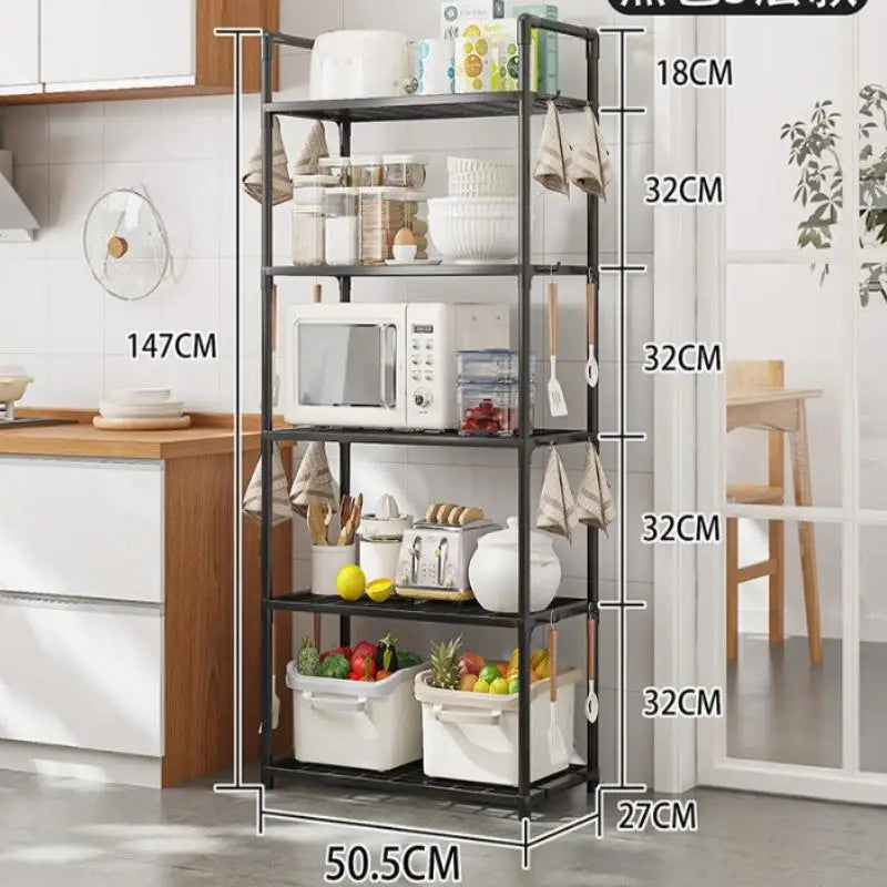 5 Tier Storage Shelves Heavy Duty Shelving Unit 66 Lbs Capacity Standing Shelf for Kitchen Pantry Closet Bathroom Laundry Garage