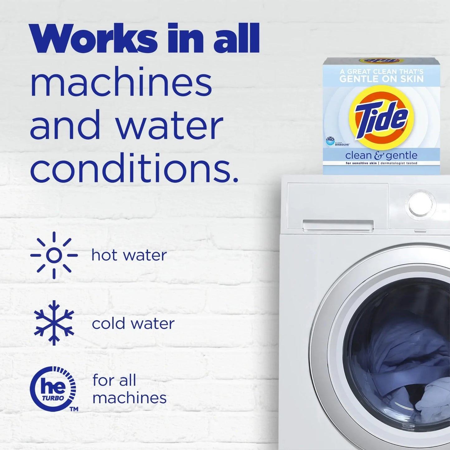 Unscented Powder Laundry Detergent 77oz 68 Loads, Gentle for Sensitive Skin, Deep Clean for All Machines