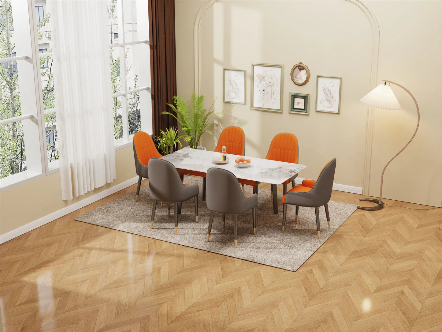 160cm 6-8 People Modern Dining Table Rectangular