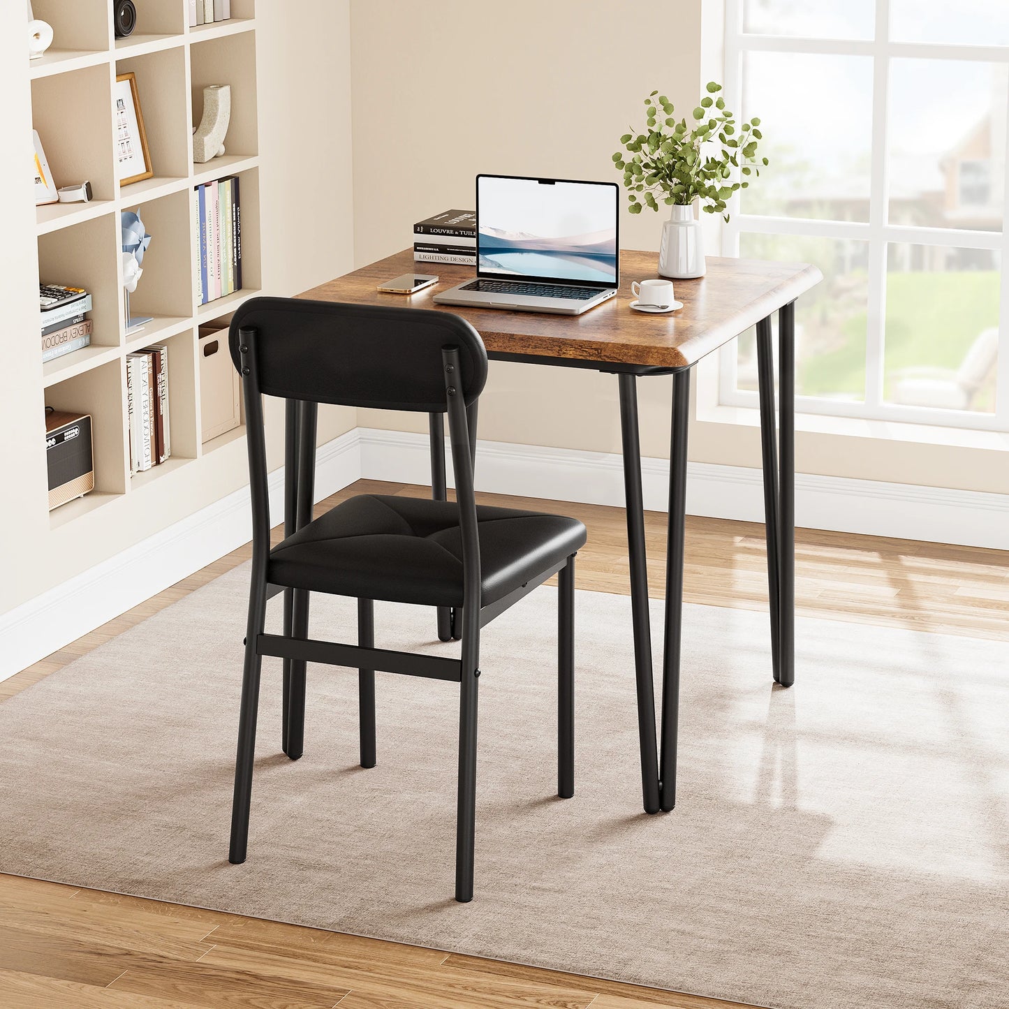 Small Dining Table Sets for 2 with Upholstered Chairs