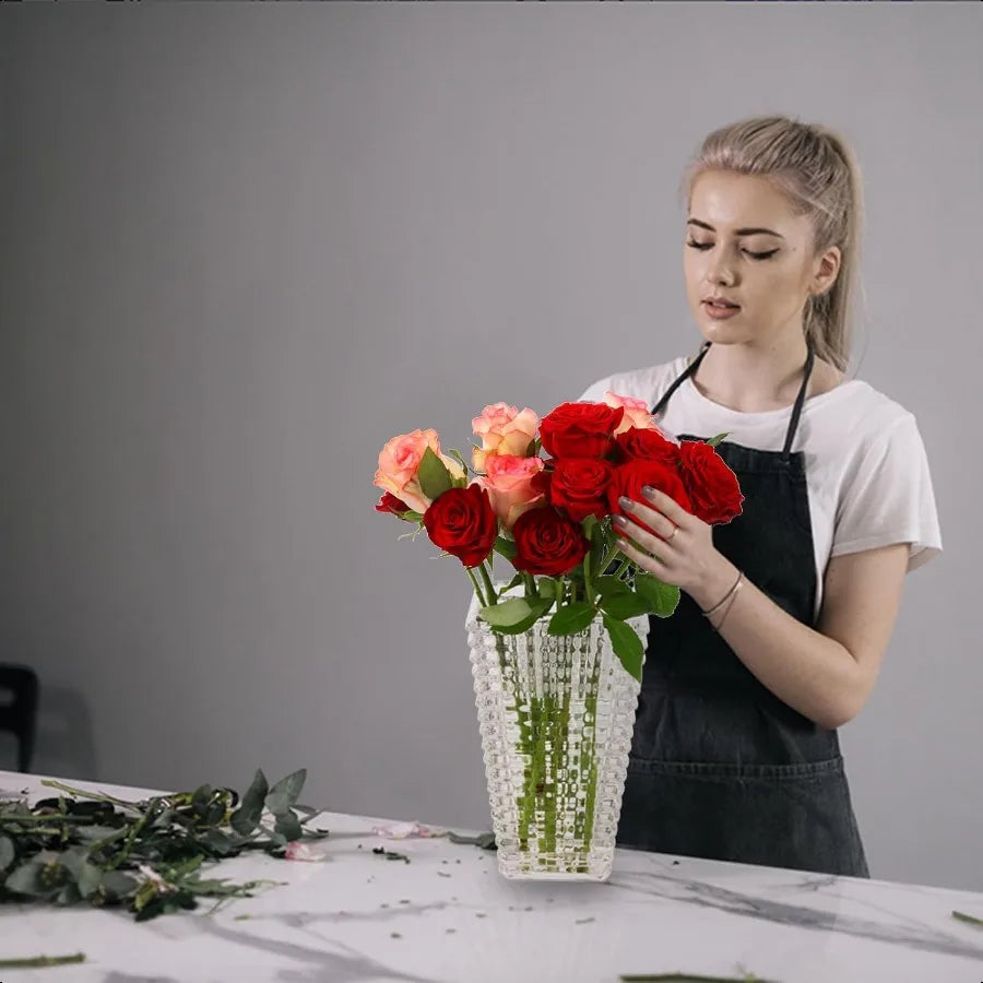 Crystal Vase Large Clear Glass