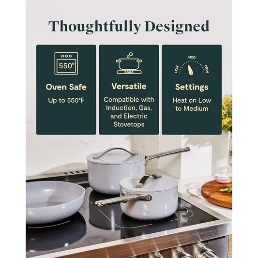 Nonstick Ceramic Cookware Set (12 Piece)