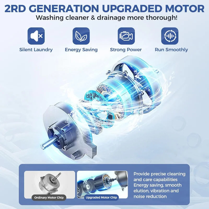 Portable Washing Machine 20Lbs Capacity 2.8 Cu. ft. Portable Washer and Dryer Combo with 10 Programs and 8 Water Level