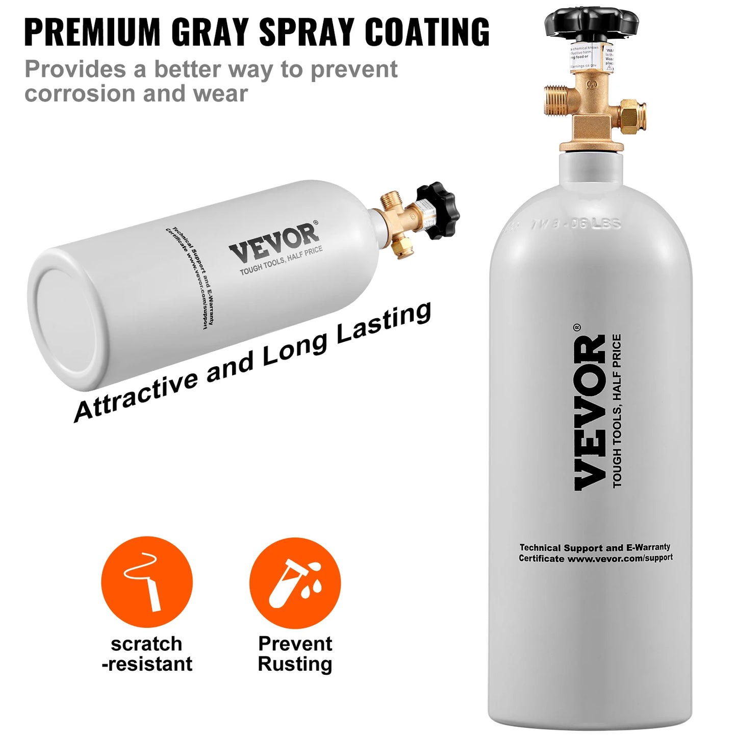 5 Lbs CO2 Tank Aluminum Gas Cylinder