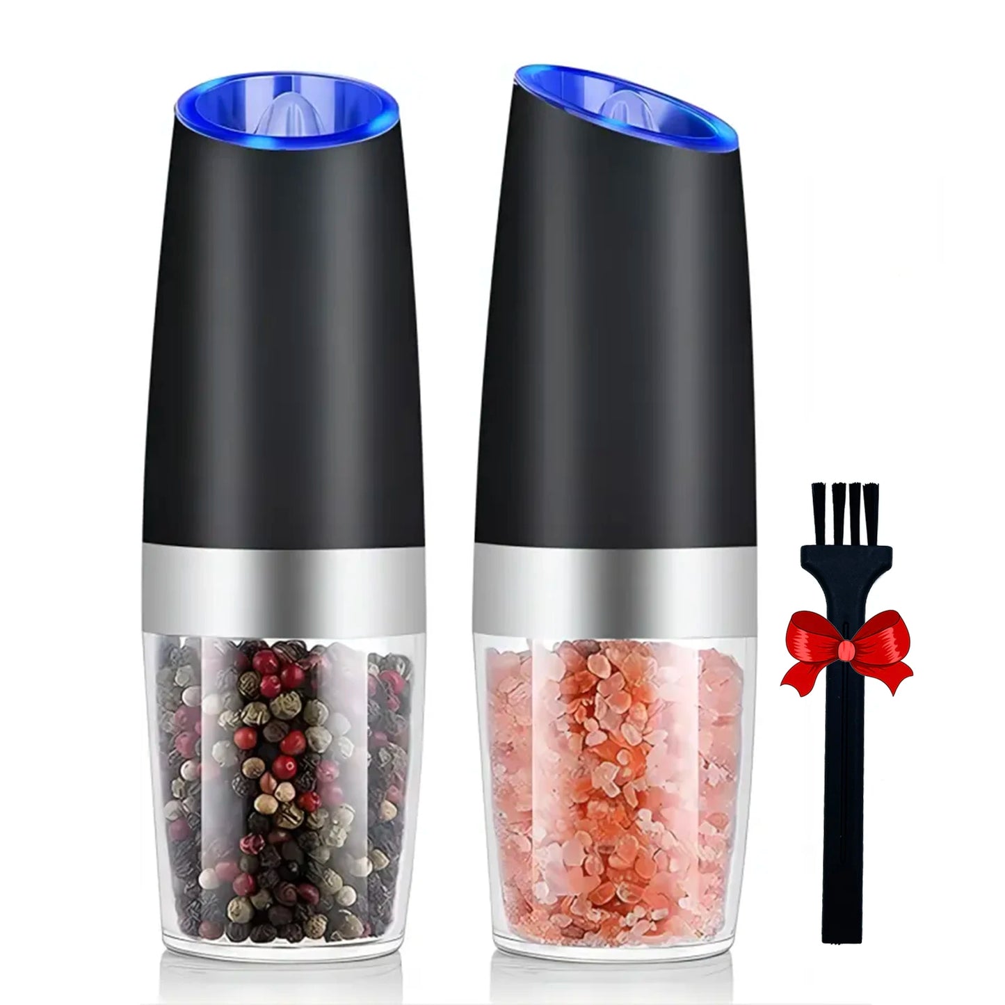 Gravity Electric Salt And Pepper Mill, Tilt To Grind Automatically, Battery Powered, Coarseness Adjustable