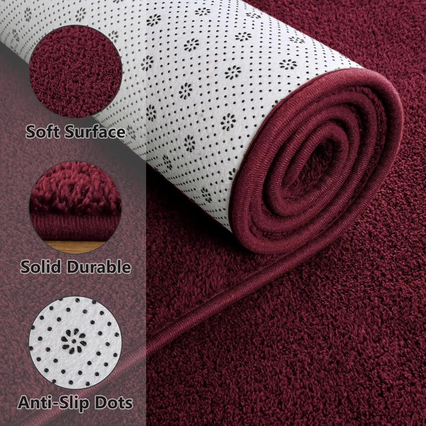 Living Room ,Bedroom Carpet Nonslip Large Soft
