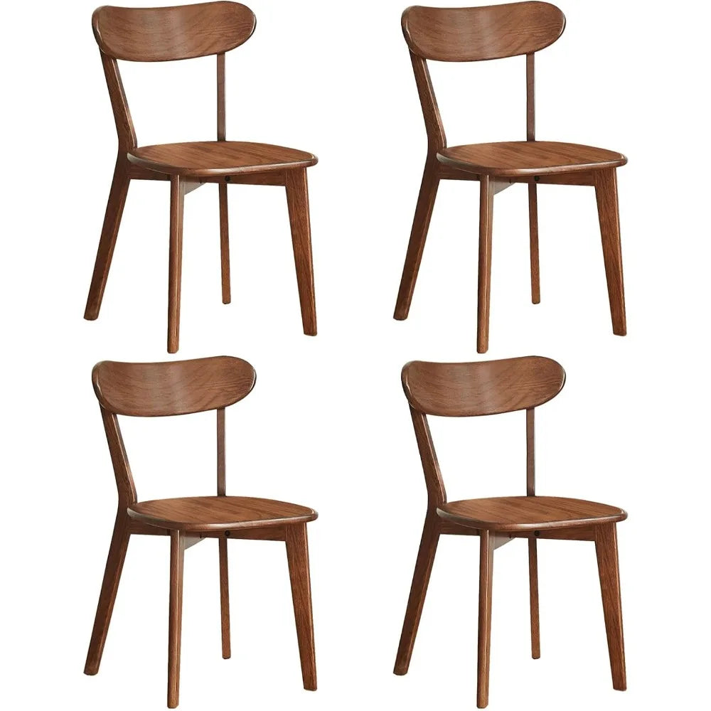 Kitchen Table Chairs Set of 4 Modern Dining Room ,Walnut