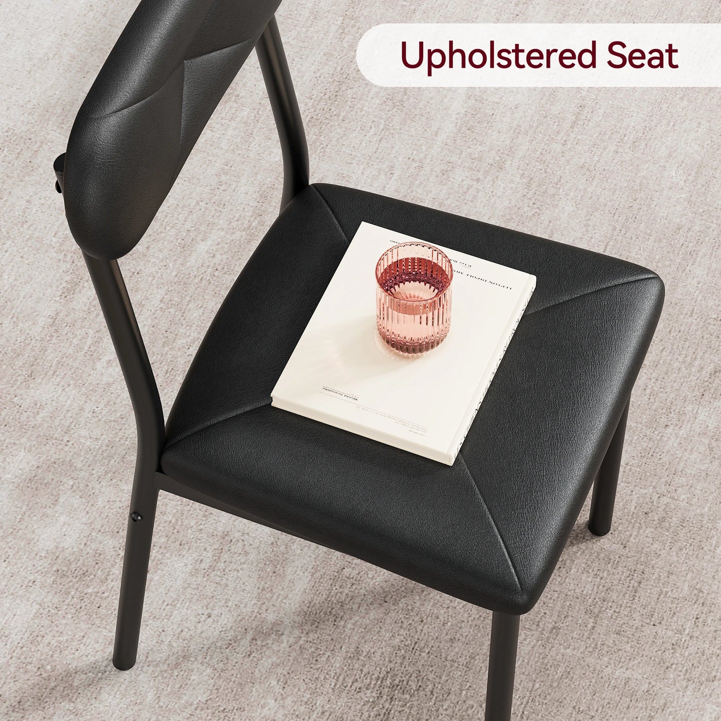 Small Dining Table Sets for 2 with Upholstered Chairs