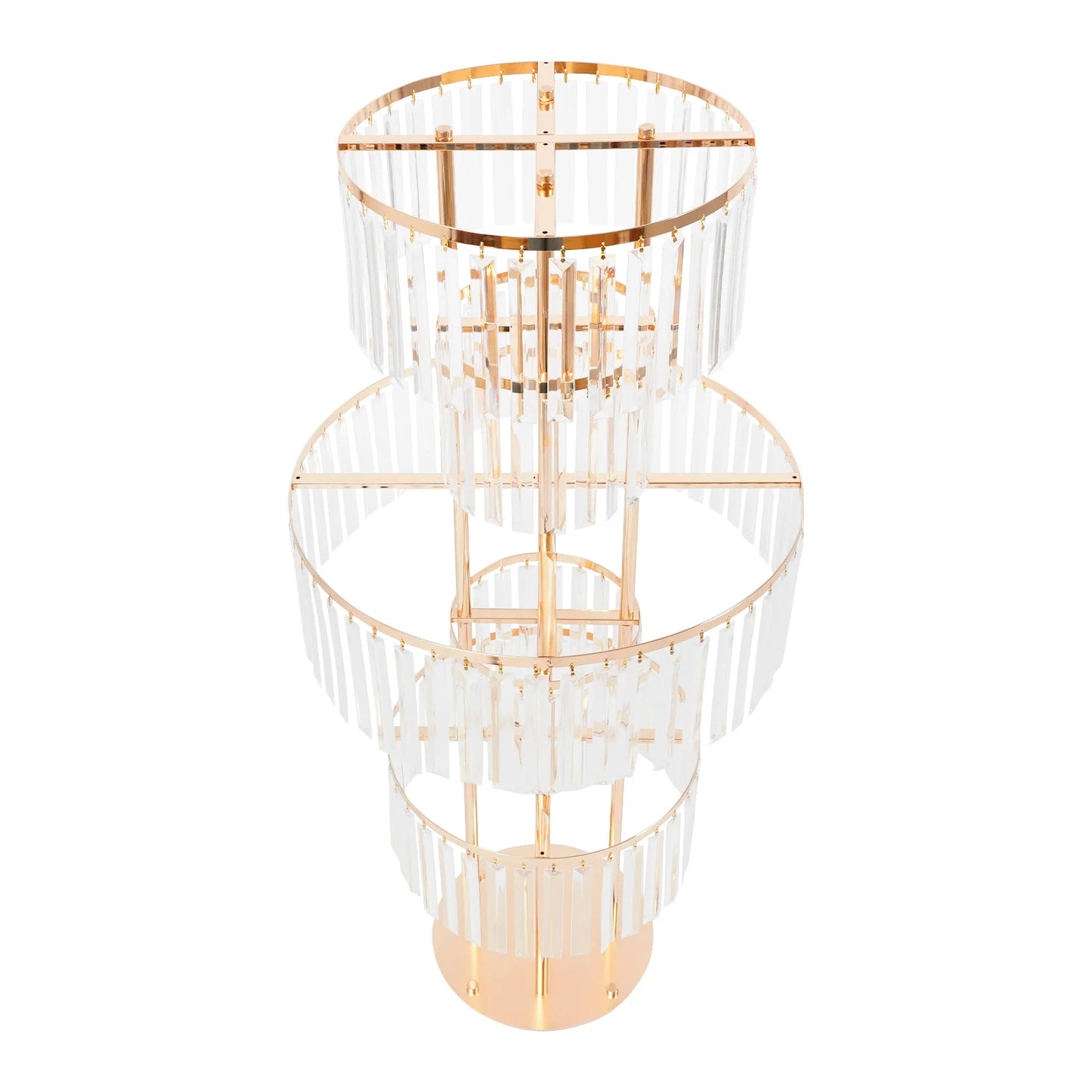 5 Tiers Gold Wedding Centerpieces Flower Stand Vase Centerpiece Acrylic Flower Stand with Hanging Acrylic