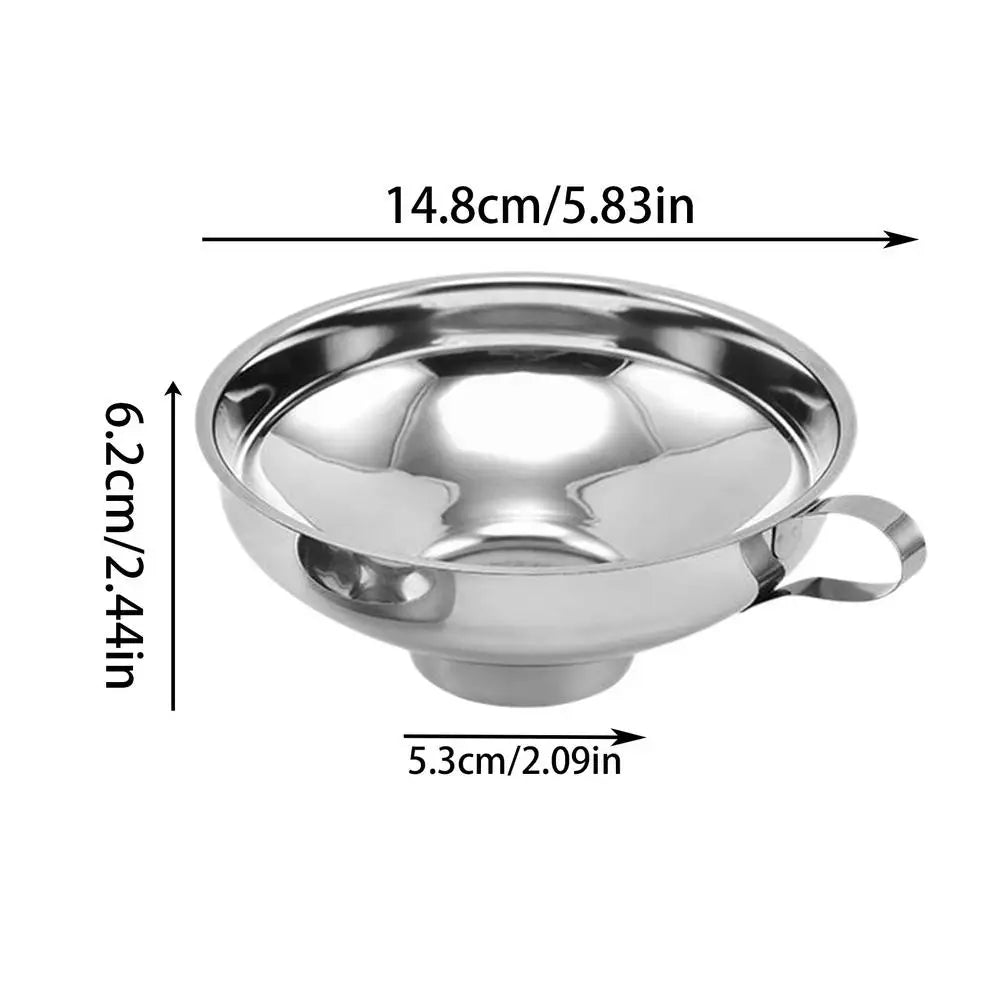 Wide Mouth Funnel Stainless Steel Canning Funnels For Filling Bottles Metal Funnels With Handle For Filling Bottles Funnel