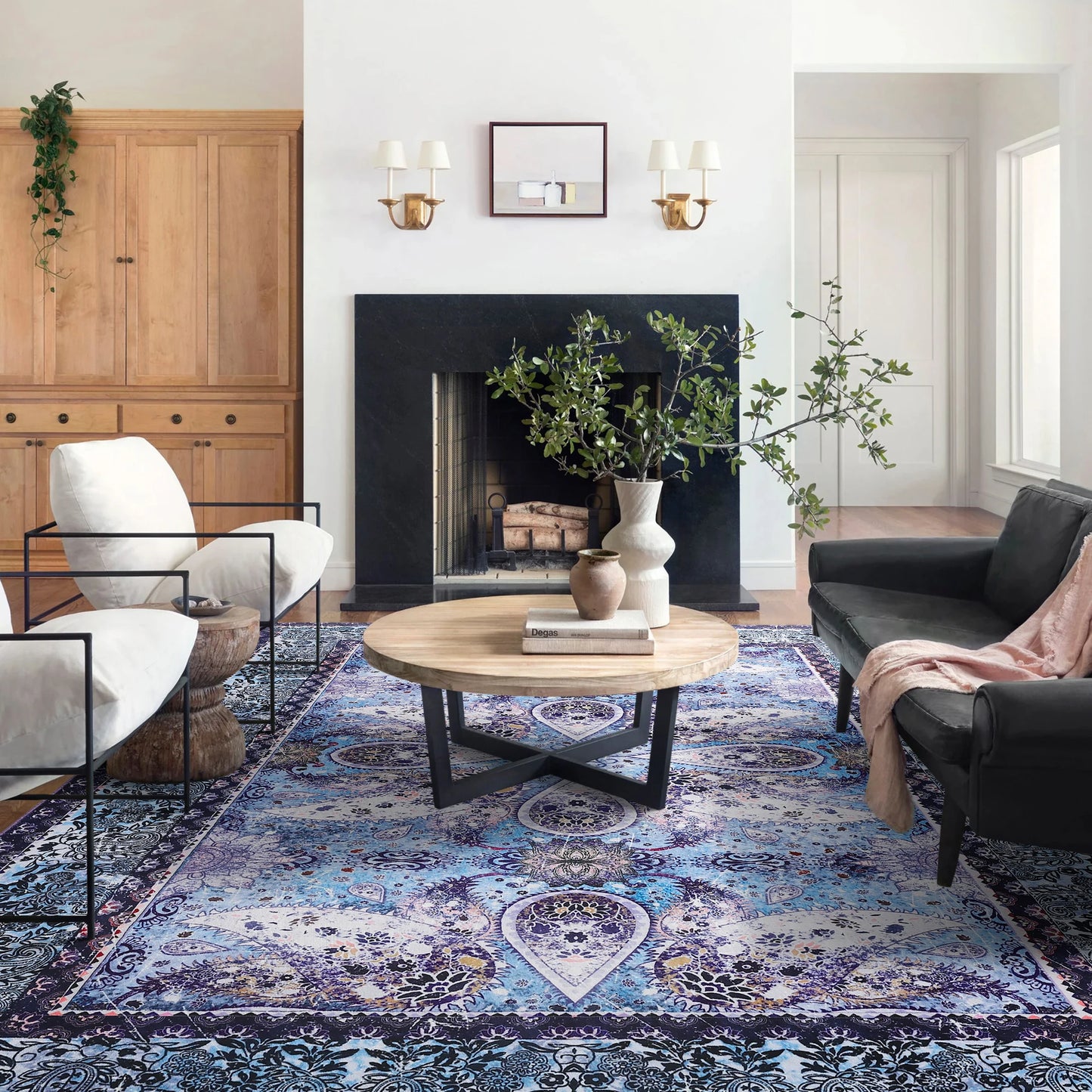 Soft Vintage Floral Area Rugs