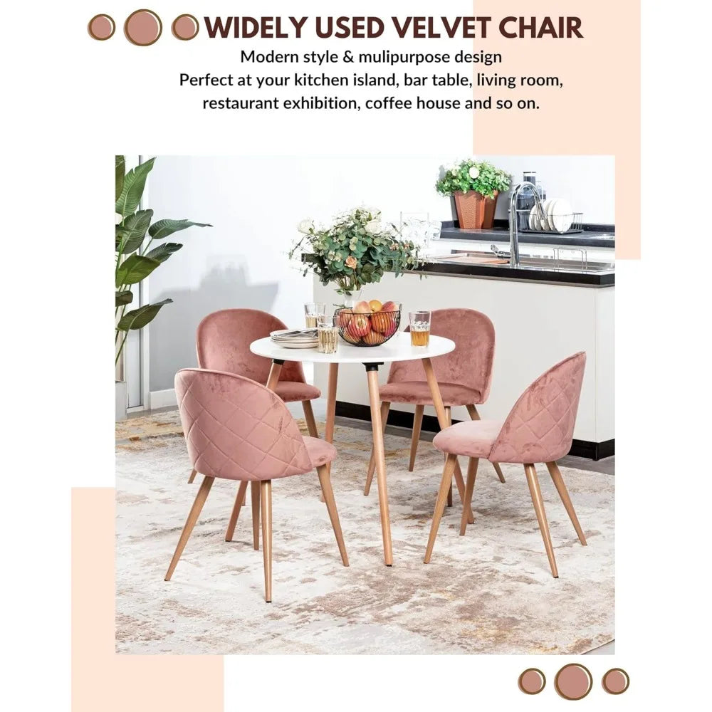 Dining Chairs Set of 2, Kitchen Dining Room Chairs with Soft Velvet Seat/Metal Legs