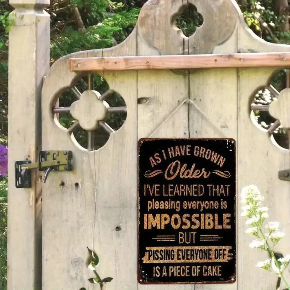 1PC Funny "As I Have Grown Older" Metal Sign - Humorous Motivational Tin Decor for Home, Fun Gift