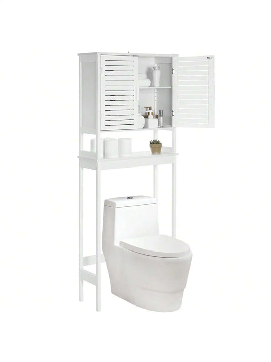 Over The Toilet Storage Cabinet, Bathroom Cabinet With Adjustable Inside Shelf And Bottom Stabilizer Bar