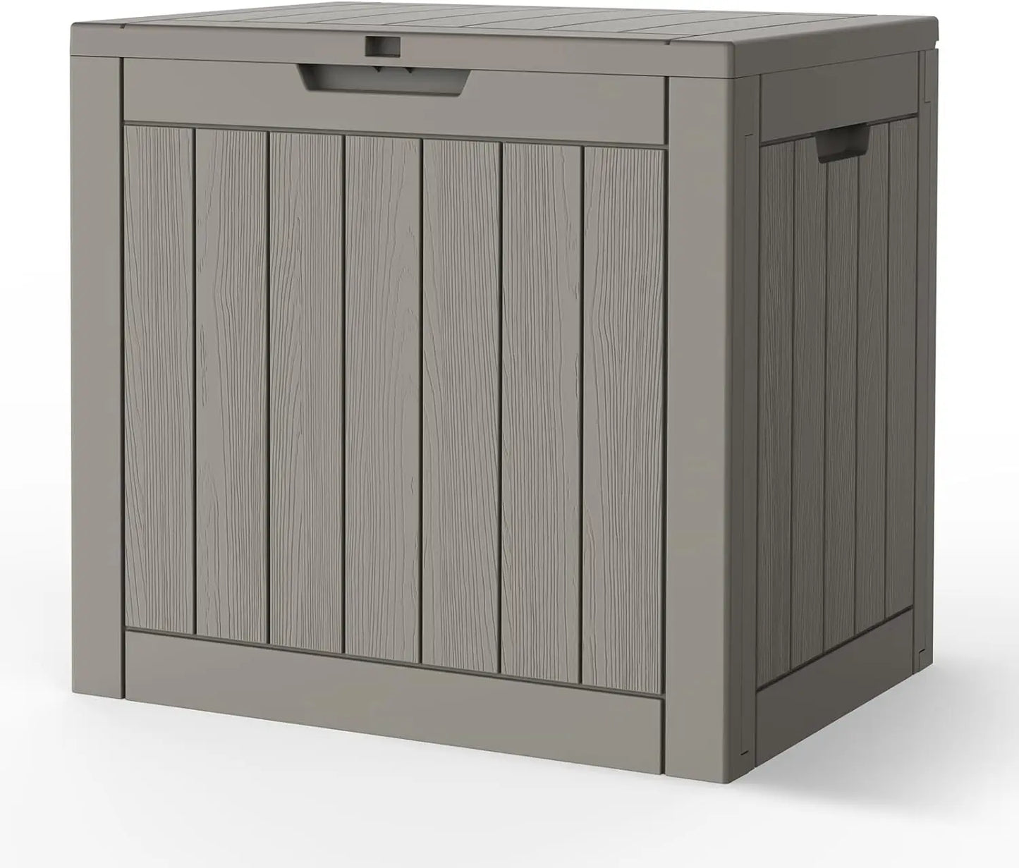 45Gal Black Deck Box - Waterproof & UV-Resistant Outdoor Storage w/Lockable Lid - For Patio/Garden