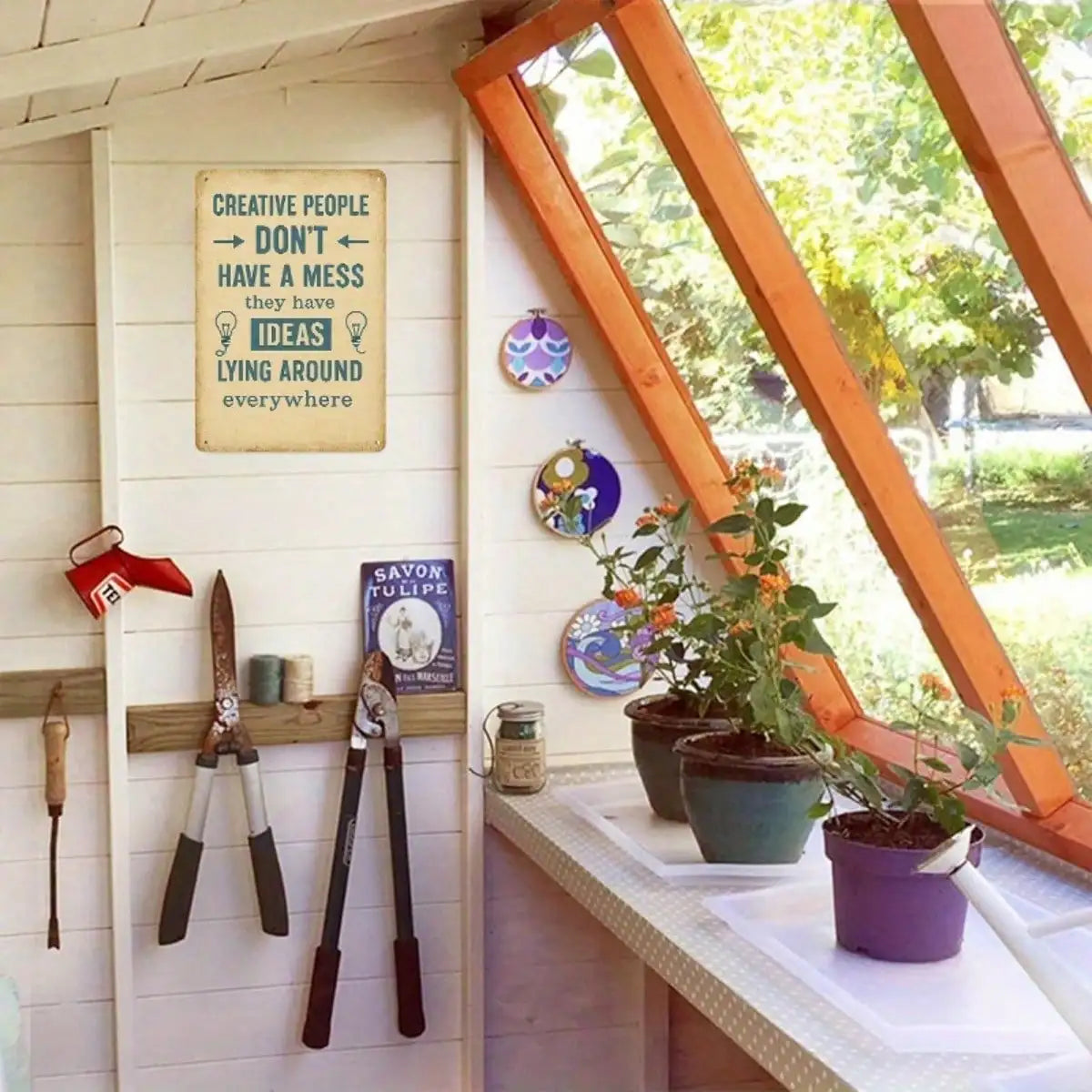 1PC Tin Sign Creative People Quote - Office/Studio Decor, Motivational Wall Art, 8x12 Inches/20x30 Cm