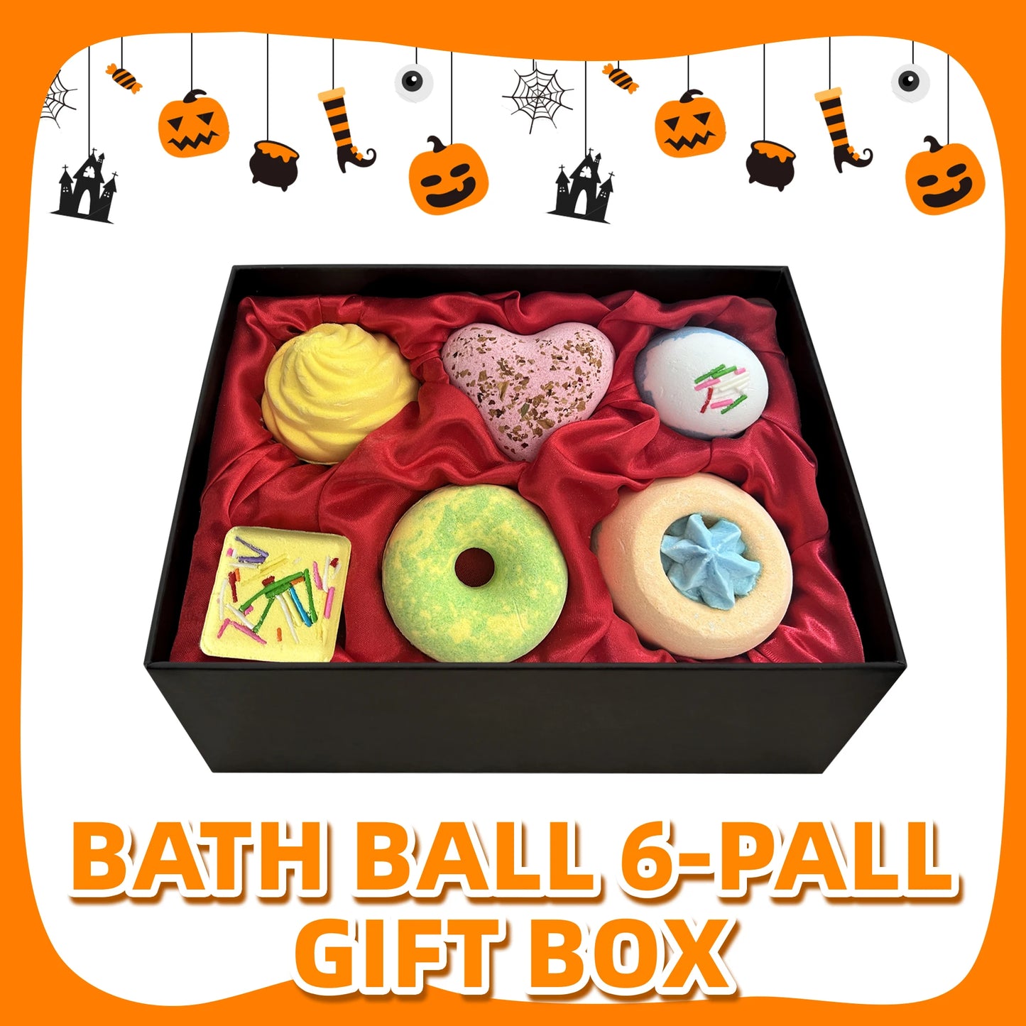 Halloween gifts  Bath Bombs Gift Set Natural Organic Bubble Bath Salt Ball Skin Care Moisturizing Exfoliating  Fragrances