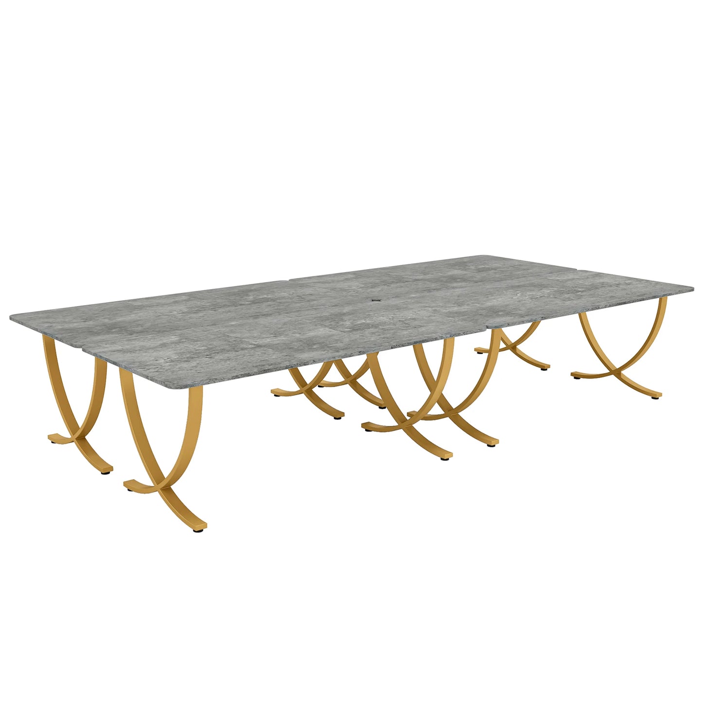 63" Modern Dining Table Kitchen Table with Faux Marble Top