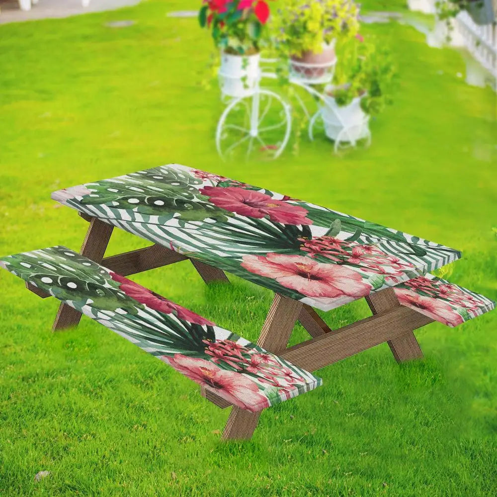 Picnic Table And Bench Covers 3pcs Stylish Picnic Table Cloths