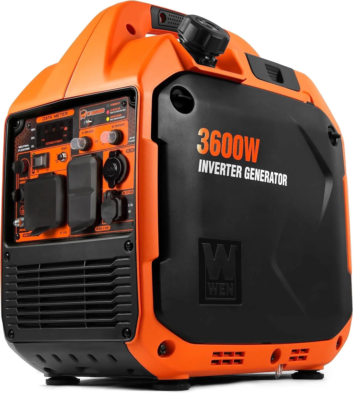 Quiet and Lightweight 3600-Watt Dual Fuel RV-Ready Portable Inverter Generator with Fuel Shut Off