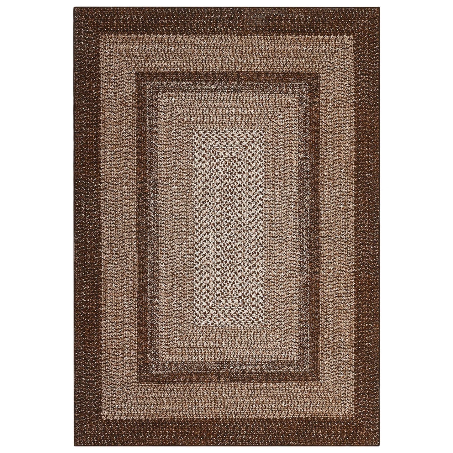 Washable Area Rugs ,Braided Print, Non Slip