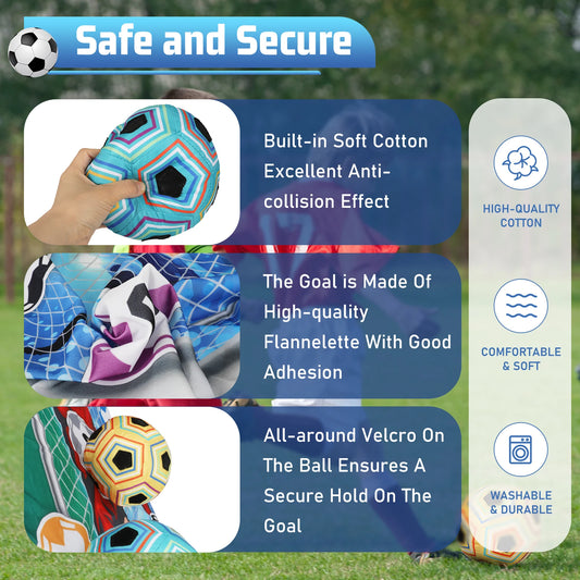 Football Ball Game Set for Kids Indoor Outdoor Soccer Train Sport Game Foldable Toys for 3 4 5 6 7 8 Years Old Boys Girls