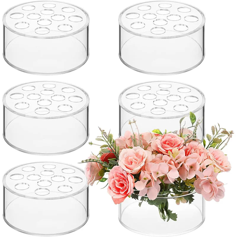 12 Hole Circular Acrylic Vase