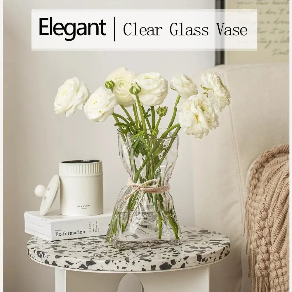 6 inch small glass vase