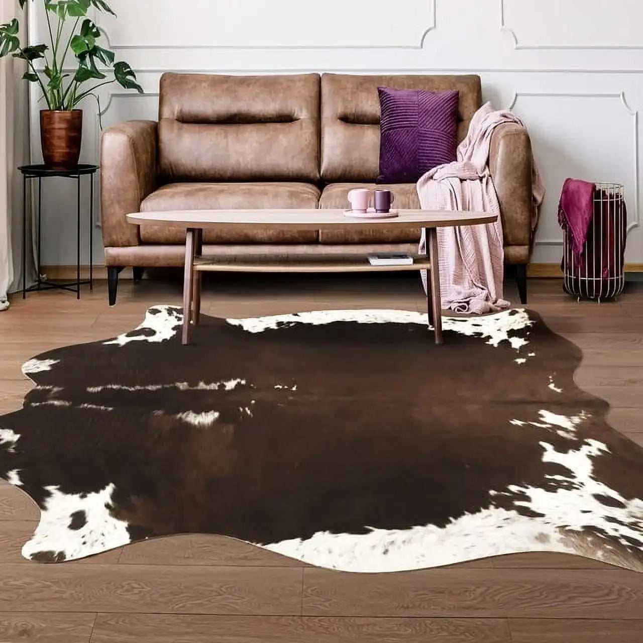 Animal Print Rug faux fur cowhide