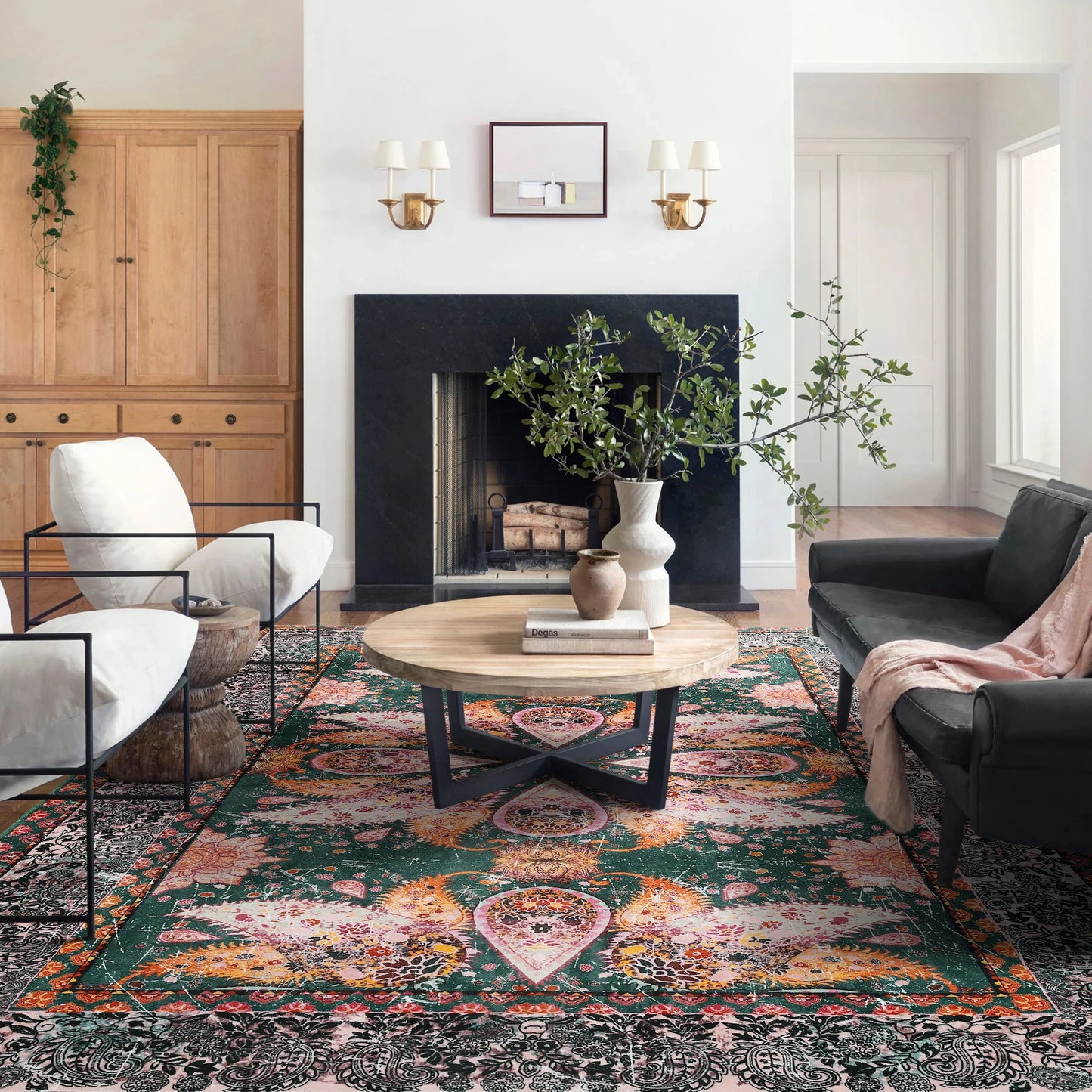 Soft Vintage Floral Area Rugs