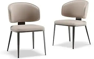 Dining Chairs Set of 4 Modern High Backrest Comfortable, Fashion Upholstered Kitchen Chair Armless Dinner Room Chair