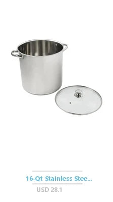 Aluminum 4-Quart Nonstick Dutch Oven Glass Lid Cooking Pot Beans Rice Stews Soups